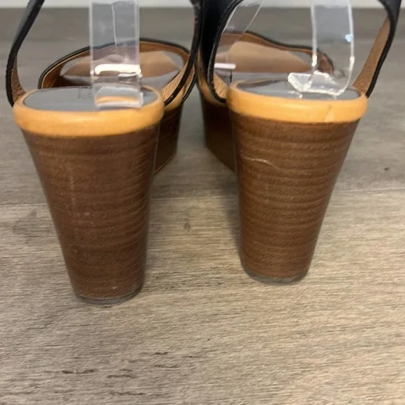 Coach Black and Blue Wedge Sandals - Picture 5 of 11